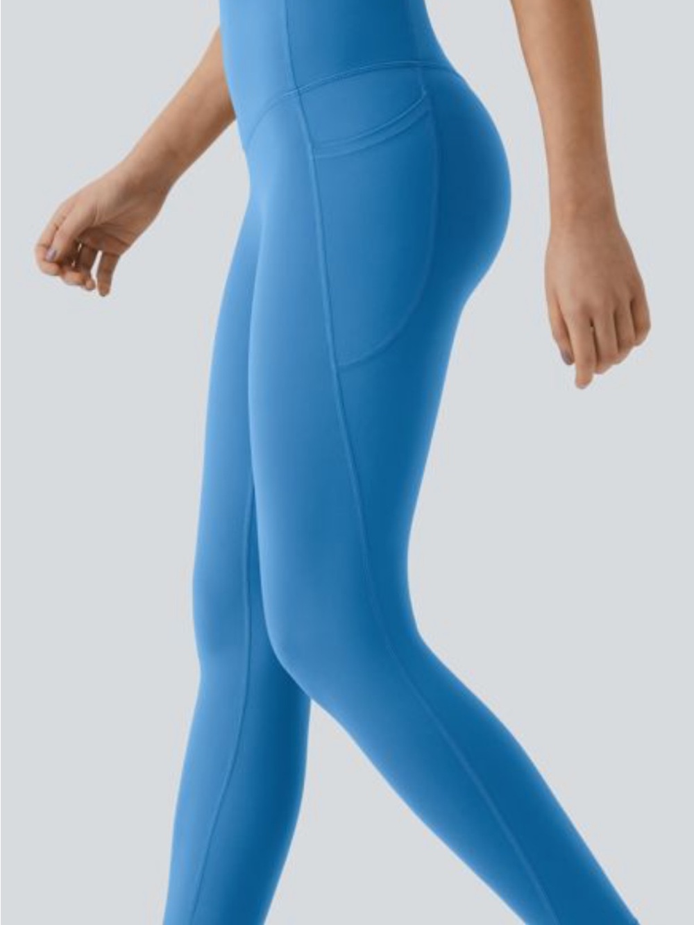 HALARA Bright Blue High-Rise Pocket Leggings